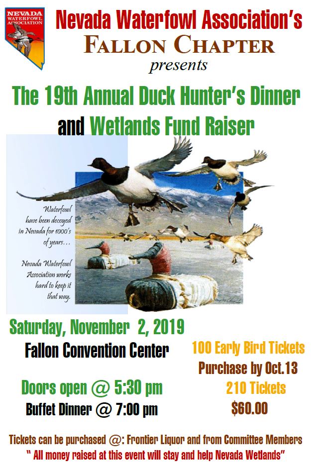 Events Duck Dinner Nevada Waterfowl